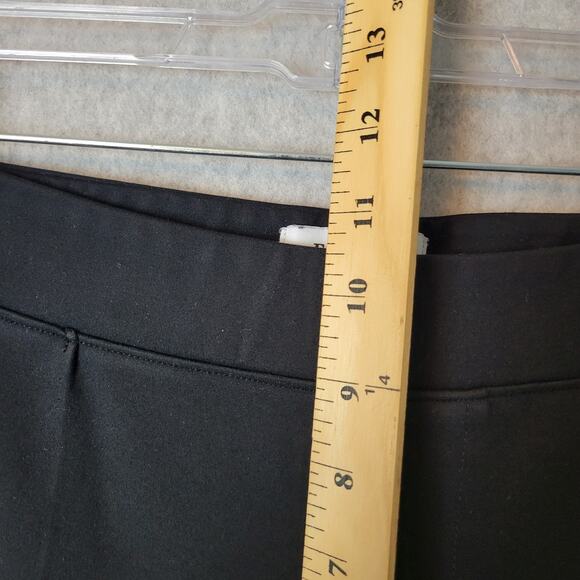 ELLE Black Mid Rise Bootcut Rayon Nylon Active Ponte Pants Women's 8 Stretch - Picture 8 of 11